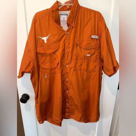 COLUMBIA BRAND MENS TEXAS LONGHORN SHIRT - Picture 1 of 4